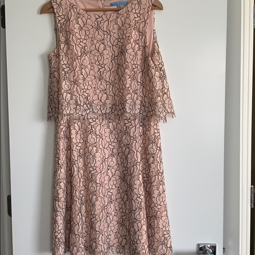 Lace overlay dress
